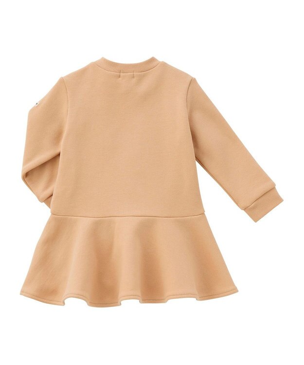 MIKI HOUSE HOT BISCUITS 【80-110cm】【NEW Color Series】裏毛パイル素材 フレアワンピース ベージュ