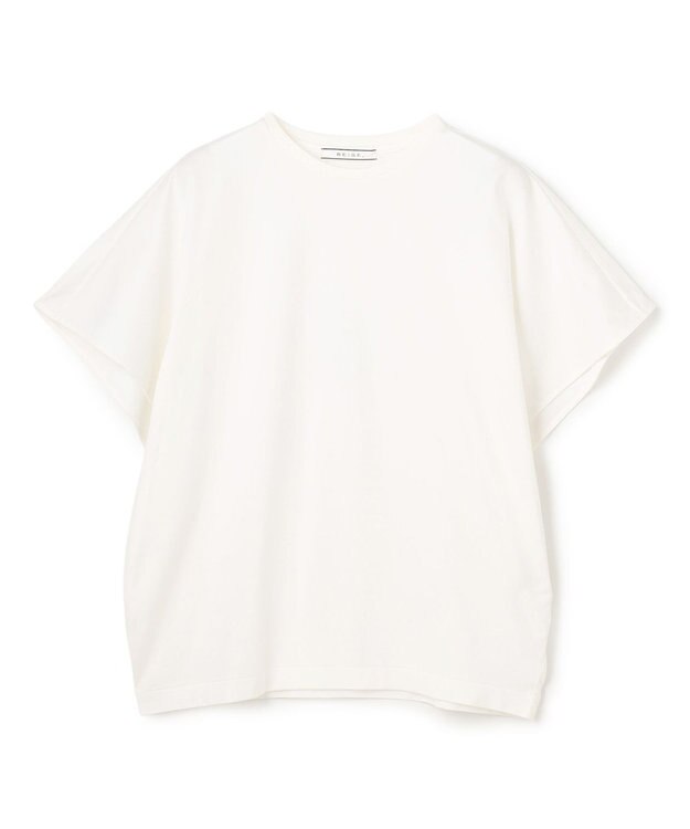 BEIGE， DIOP / スビンコットン ドレープTシャツ Ecru