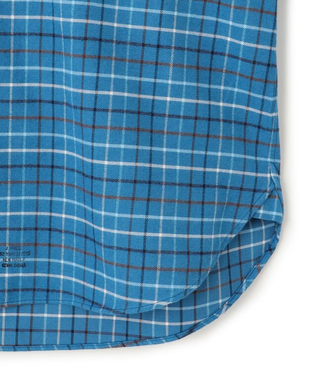 J.PRESS MEN コットンネル タッタソールシャツ/B.D ブルー系3