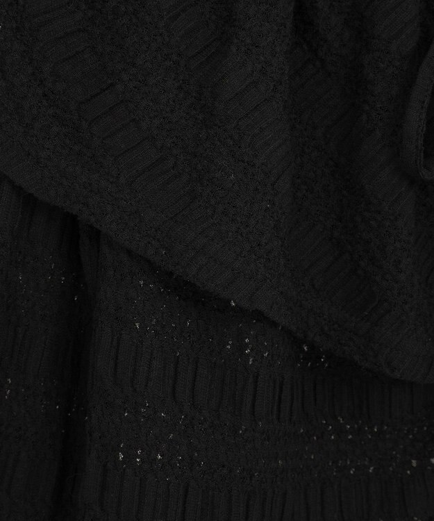 Green Parks シャーリングオフショルプルオーバー Black