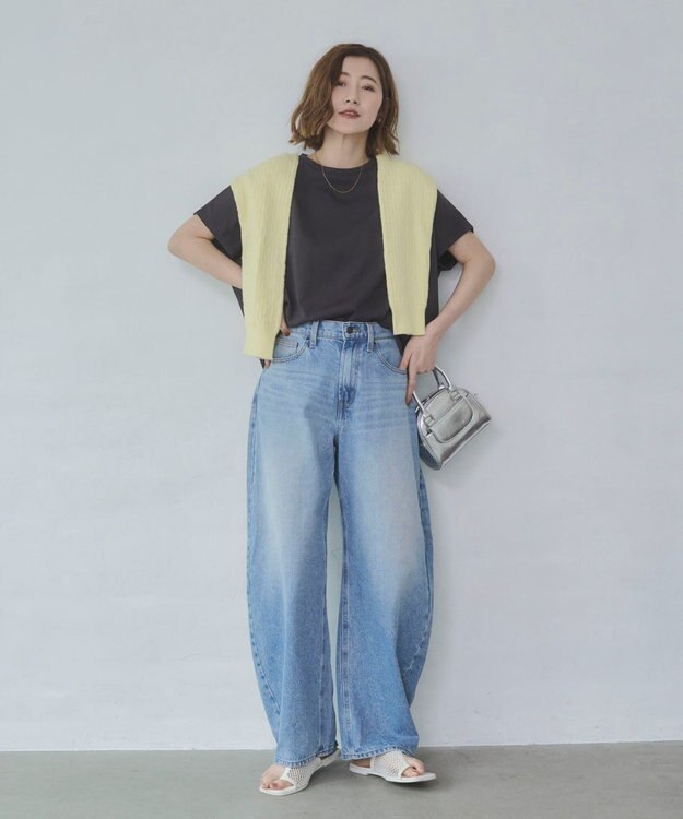 WEGO 【2026春夏新作】接触冷感フレンチスリーブT スミクロ