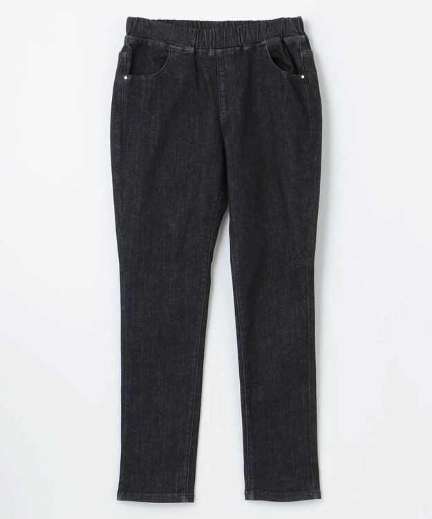 ANY 【ウエストゴム/ストレッチ】ウルトライージーデニムパンツ ブラック