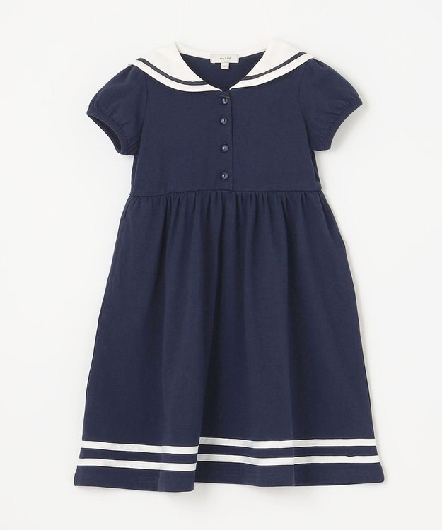 ANY KIDS セーラーカラー ワンピース ネイビー