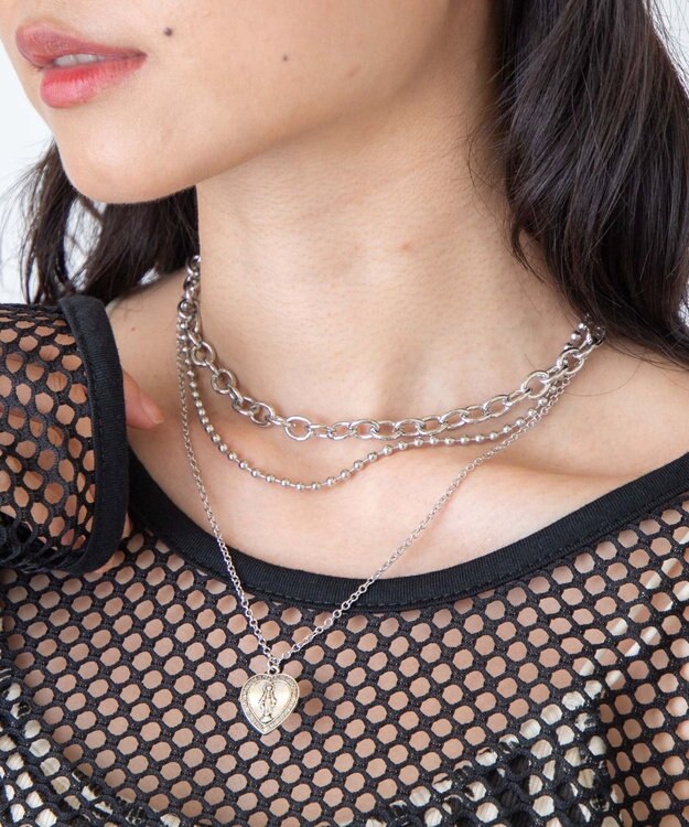 WEGO 3Pメタルモチーフネックレス 柄5