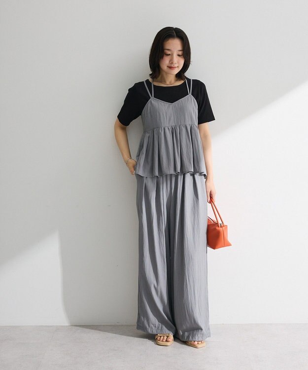 Green Parks ＳＥＴ２点キャミビスチェ＋ワイドパンツ Gray