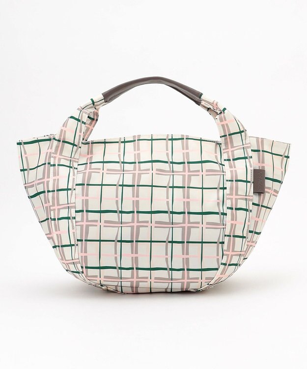 Y'SACCS 総柄プリントトートバッグ グレージュ