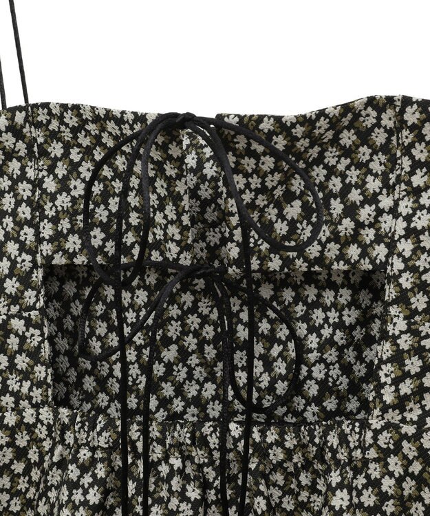 Green Parks ジャガードキャミワンピース Flower Black