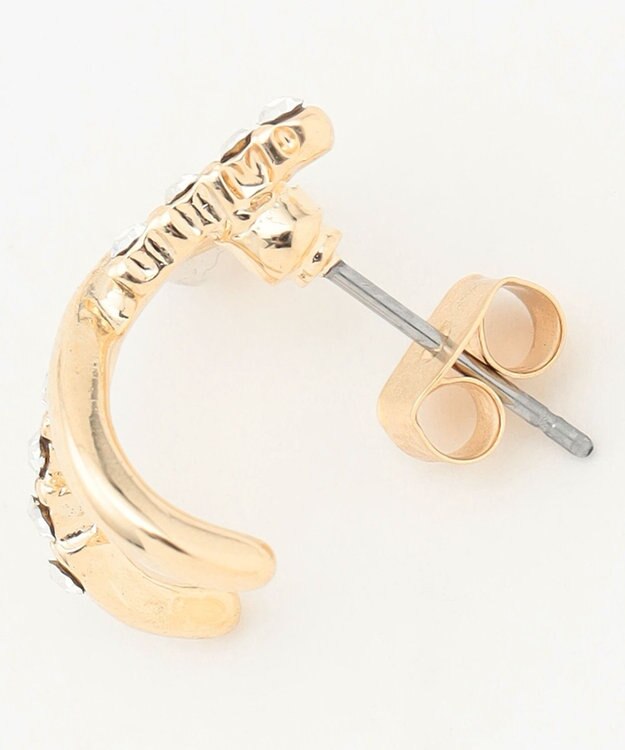 ANY 【WEB限定】クロスフープピアス(両耳用) ライトゴールド