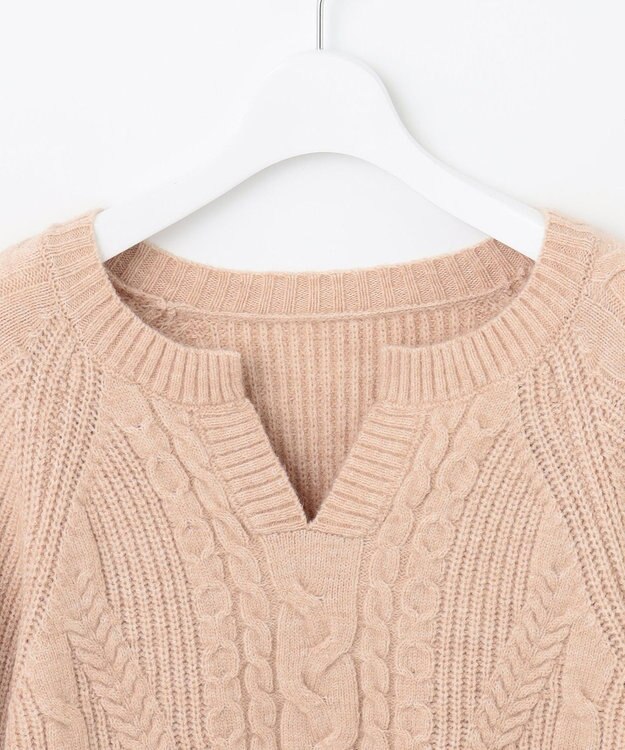 Feroux 【セットアイテム】ケーブルニット セットアップ ベージュ系