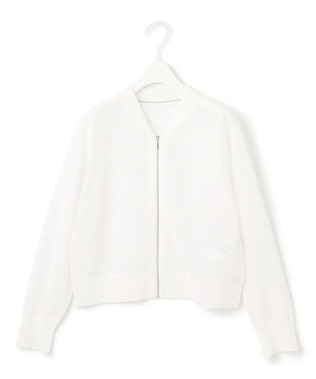 ICB 【洗える】ドライシアージップアップブルゾン オフホワイト系