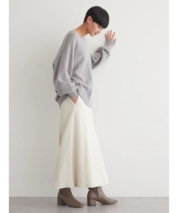 AMERICAN HOLIC バイパチ袖ボリュームニットプルオーバー　 Light Gray Mixture