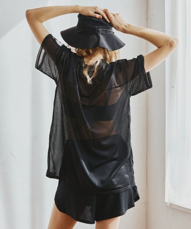 San-ai Resort（三愛水着楽園） WEB限定メッシュTシャツブラトップ4点セット水着 ブラックムジ1