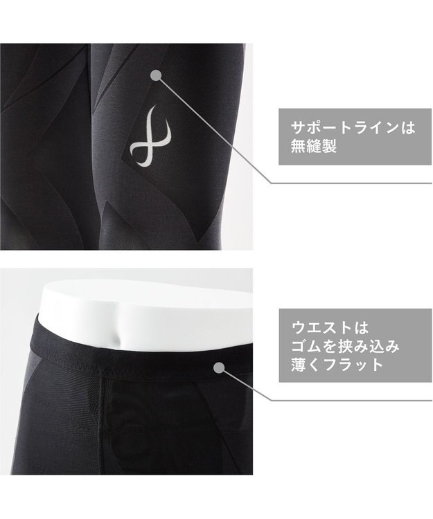 CW-X 【WOMEN】 スポーツタイツ 下半身フルサポート ジェネレーターモデル2.0 吸汗速乾 抗菌防臭 HZY399 /ワコール ライトグレー