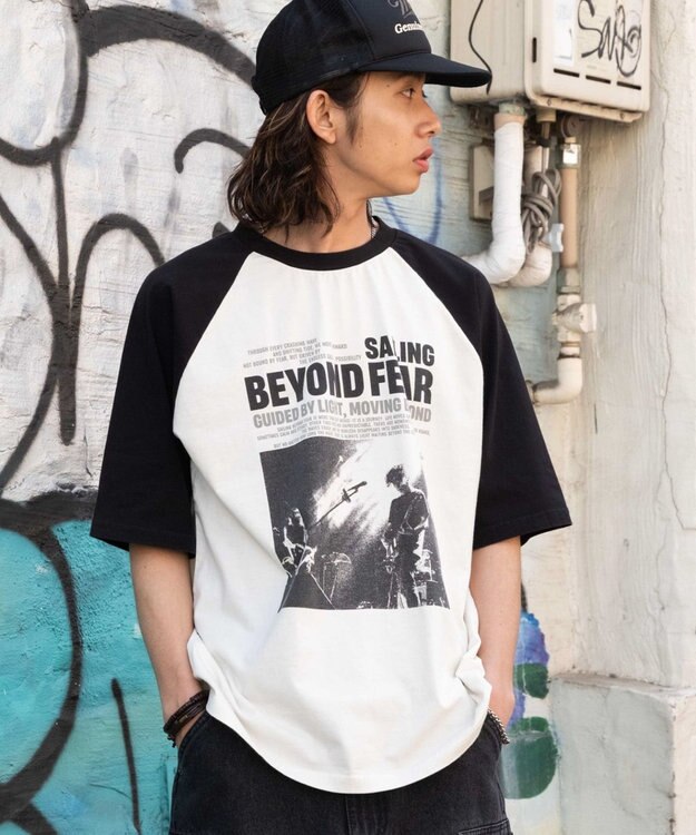 WEGO 【ユニセックス着用ITEM/MLサイズ展開】ヴィンテージライクラグラングラフィックT（SS） ブラックその他