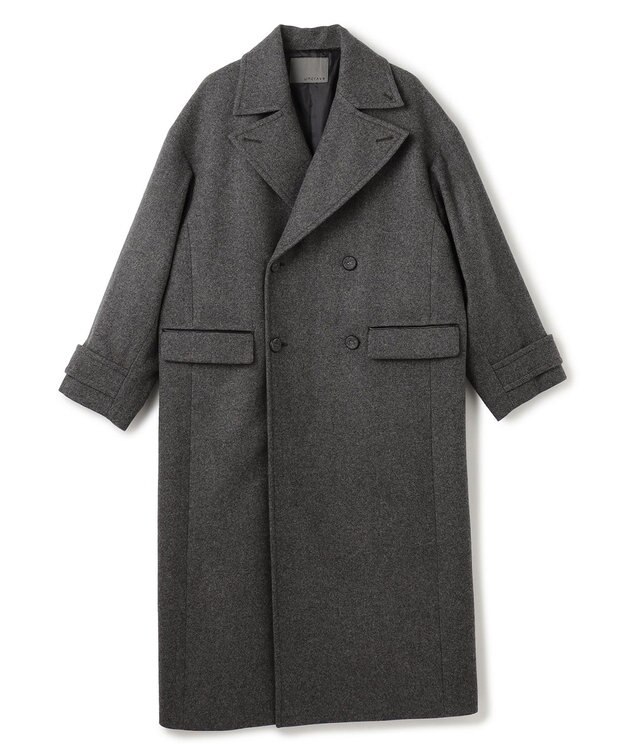 uncrave ライトメルトン ロングチェスターコート チャコール