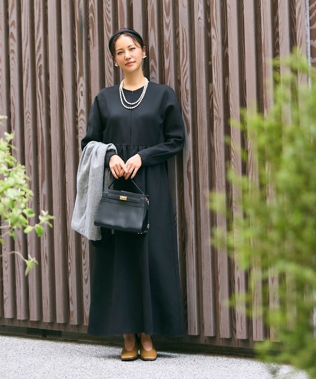 #Newans 【洗濯機可】オールシーンジップドレス ブラック