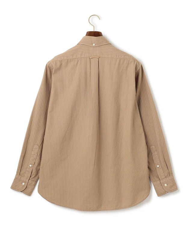 J.PRESS MEN 【大人気バックブル】オックスフォードストライプ チェック ガーメントダイ シャツ ベージュ系1