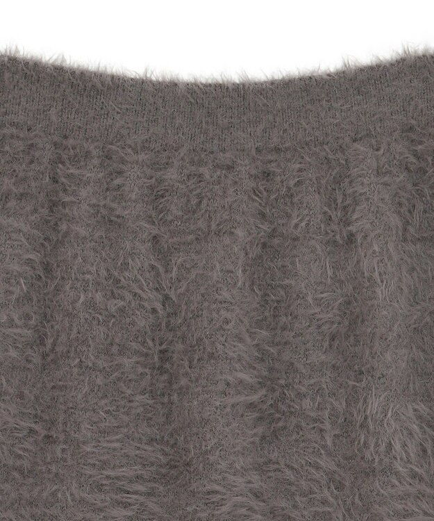 Green Parks シャギーニットスカート Charcoal Gray