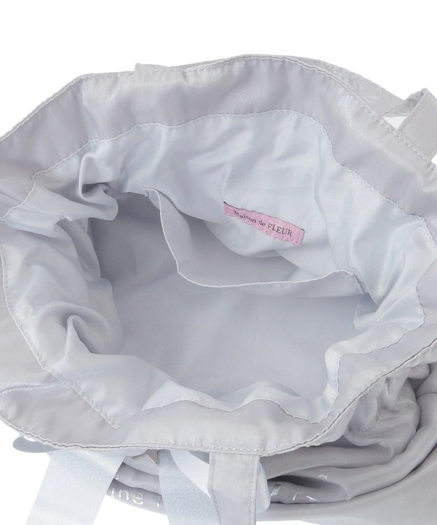 Maison de FLEUR スターシャイニーリボントートバッグ Grayish Blue