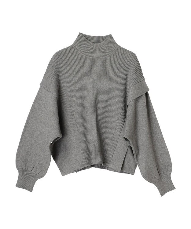 Green Parks ・ＥＬＥＮＣＡＲＥ　ＤＵＥ　ハイネックドルマンニット Gray Mixture