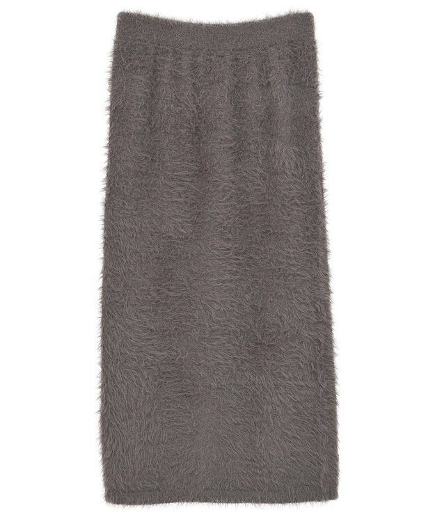 Green Parks シャギーニットスカート Charcoal Gray