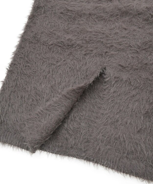 Green Parks シャギーニットスカート Charcoal Gray