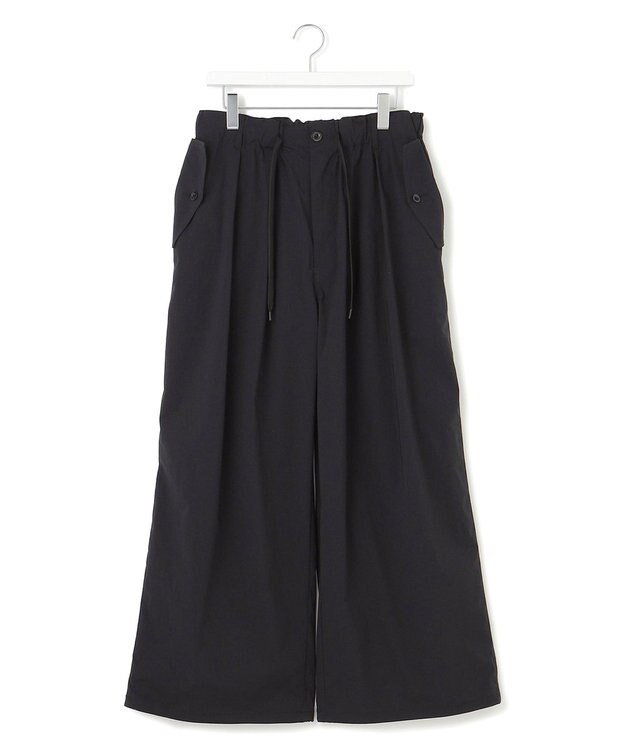 J.PRESS YORK STREET 【UNISEX】ナイロンタスランドライストレッチワッシャー イージーパンツ ブラック系