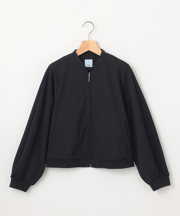 組曲 L 【ご好評につき追加生産！】ジョーゼットジャージー ブルゾン ブラック系