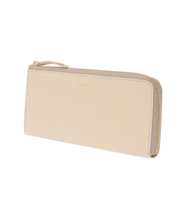 genten ピア  Lファスナー長財布 アイボリー
