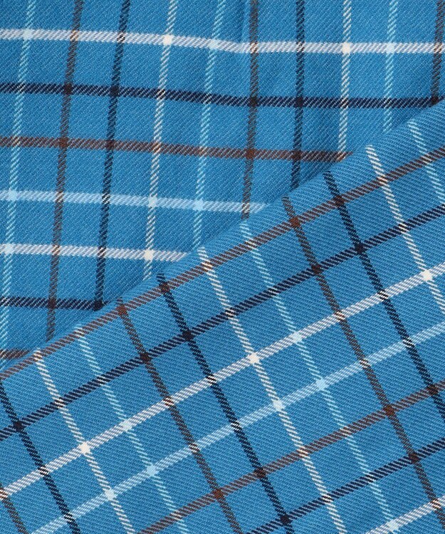 J.PRESS MEN コットンネル タッタソールシャツ/B.D ブルー系3