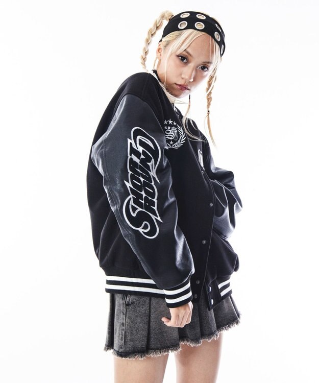 WEGO 【ユニセックス着用ITEM】メルトンワッペンスタジャン ブラック