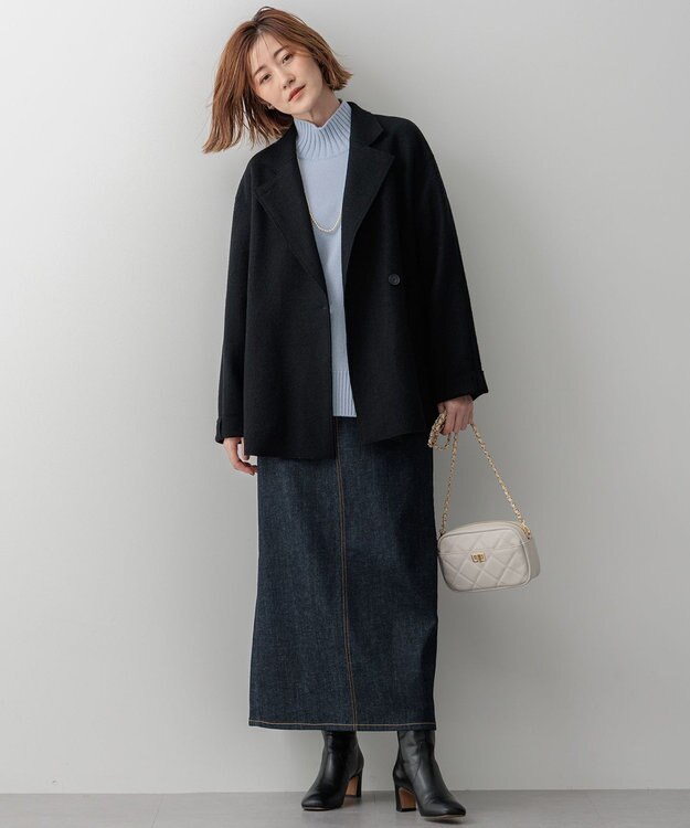 23区 L コンプレストパイル ライトアウター ブラック系