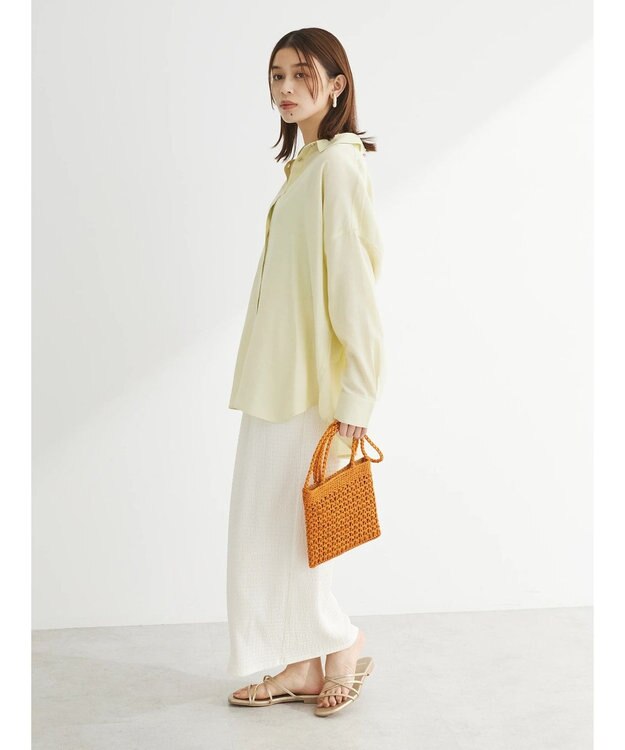 Green Parks リネンレーヨン２ｗａｙシャツ Yellow