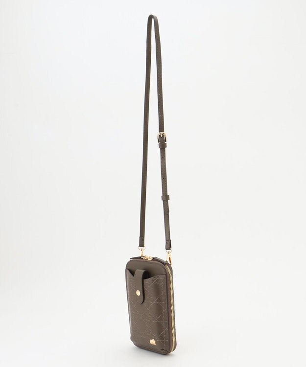 LA BAGAGERIE レザーステッチ　マルチポシェット グレージュ