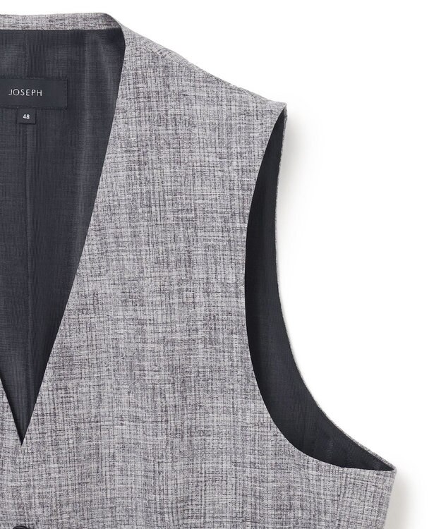 JOSEPH HOMME クールドッツストレッチ　ジレ ライトグレー系