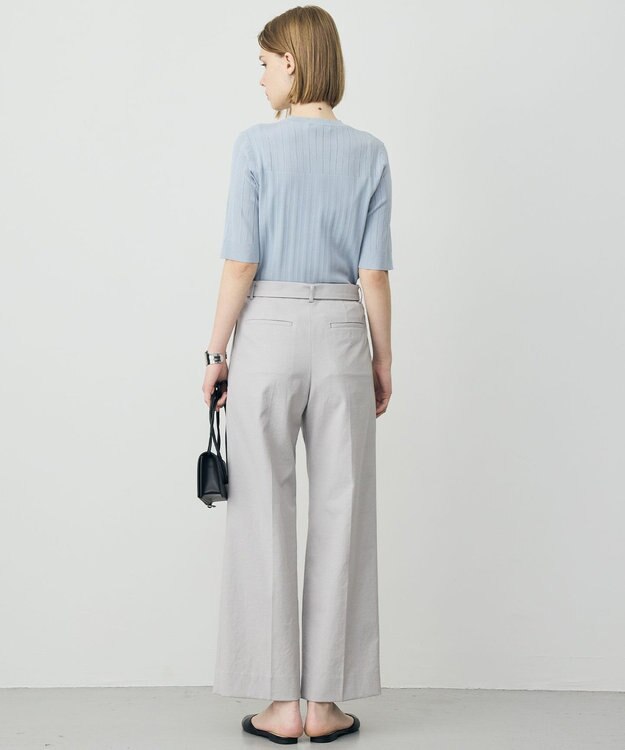 ICB L レースパターン ニット サックスグレー