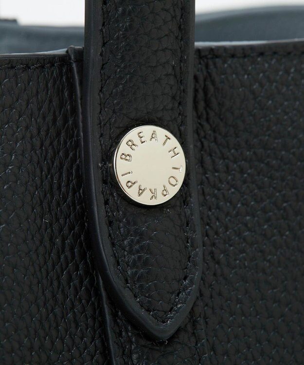 TOPKAPI 【Breath TOPKAPI】DUAL デュアル シュリンクレザー バイカラー 2way ワンハンドル ショルダーバッグ チャーム付き ブラック