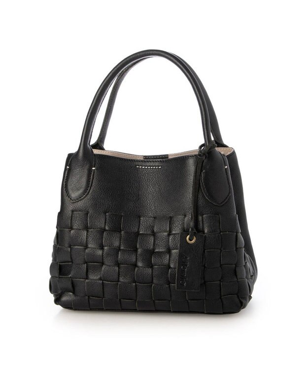 UNBILLION アトランタ ATLANTA / 牛革メッシュ手提げトート ブラック