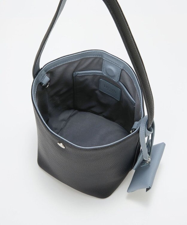 TOPKAPI 【Breath TOPKAPI】DUAL デュアル シュリンクレザー バイカラー 2way ワンハンドル ショルダーバッグ チャーム付き ブラック