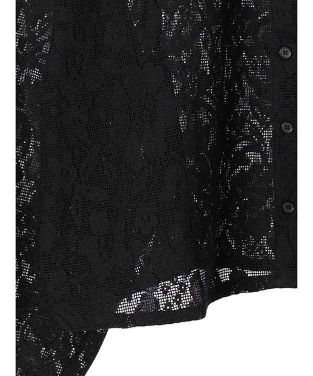 Green Parks ・ＥＬＥＮＣＡＲＥ　ＤＵＥ　バンドカラーレースシャツ Black