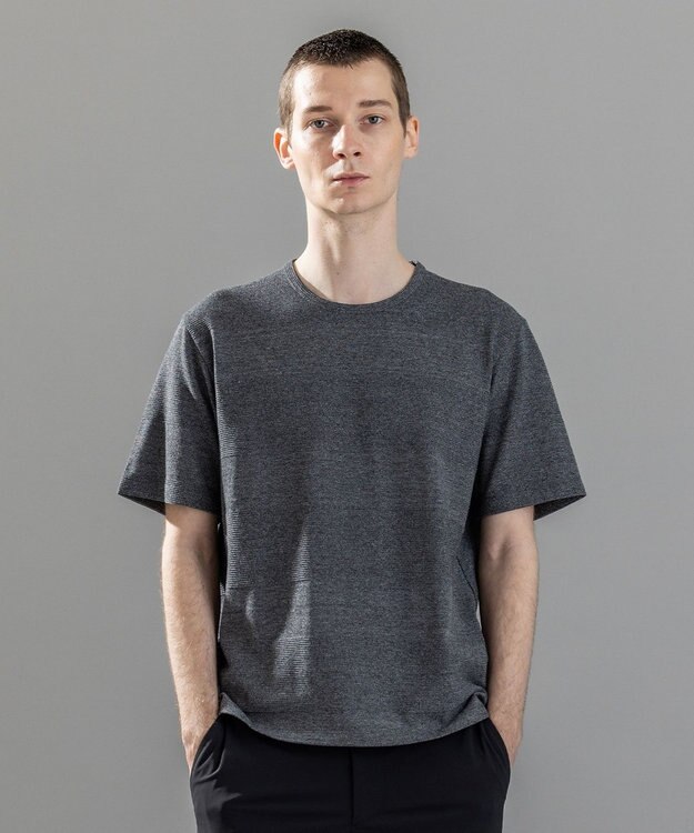 JOSEPH HOMME 新素材【清涼感/ストレッチ】リンクスメランジジャージー　クルーネックカットソー ライトグレー系