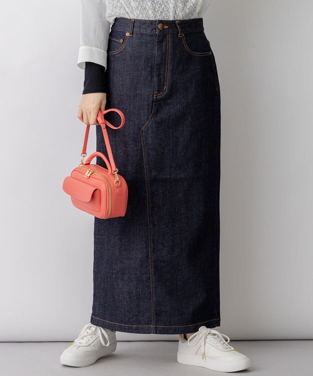 23区 23区DENIM Iライン デニムスカート ネイビー系