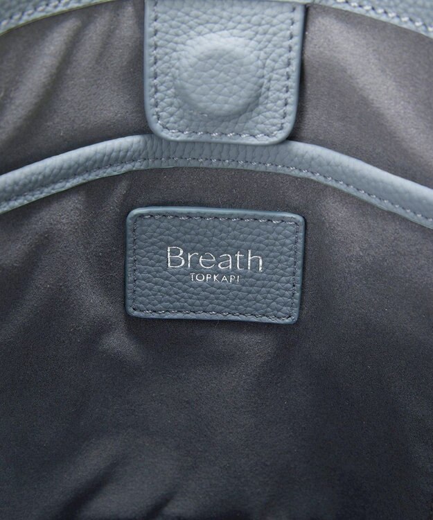 TOPKAPI 【Breath TOPKAPI】DUAL デュアル シュリンクレザー バイカラー 2way ワンハンドル ショルダーバッグ チャーム付き ブラック