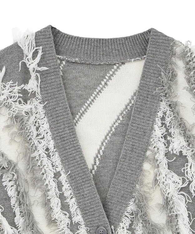 Green Parks ・ＥＬＥＮＣＡＲＥ　ＤＵＥ　フリンジジャカードカーテ Gray