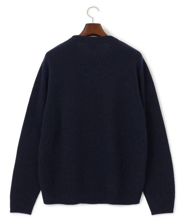 J.PRESS MEN 【Cash Lamb's Wool】ケーブルクルーネック ニット ネイビー系