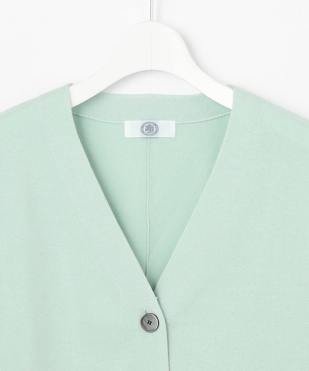 J.PRESS LADIES L 【洗える】Cotton Acetate ドルマンスリーブ カーディガン ミント系