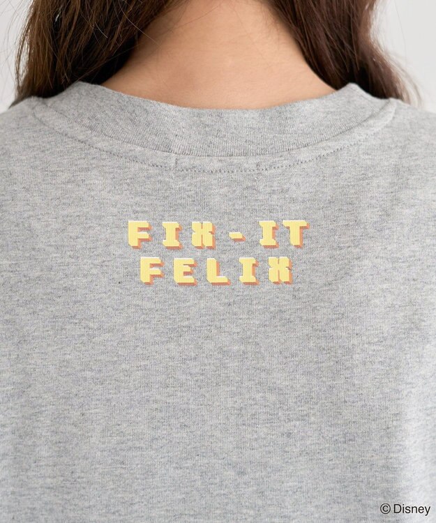 Green Parks シュガーラッシュ　／　クロスステッチ刺繡半袖ＴＥＥ Gray Mixture