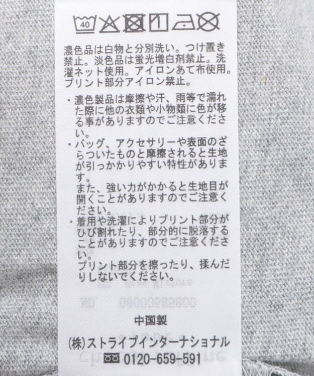 Green Parks シュガーラッシュ　／　クロスステッチ刺繡半袖ＴＥＥ Gray Mixture