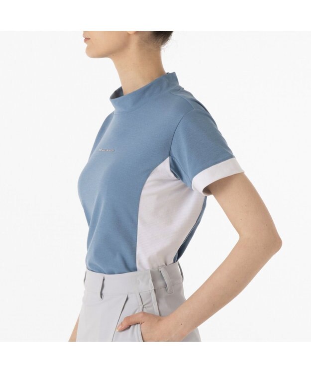 ZERO HALLIBURTON 【吸水速乾・UVケア】 ベーシックモックネックTシャツ ZHG-W5S6a 82980 ライトブルー