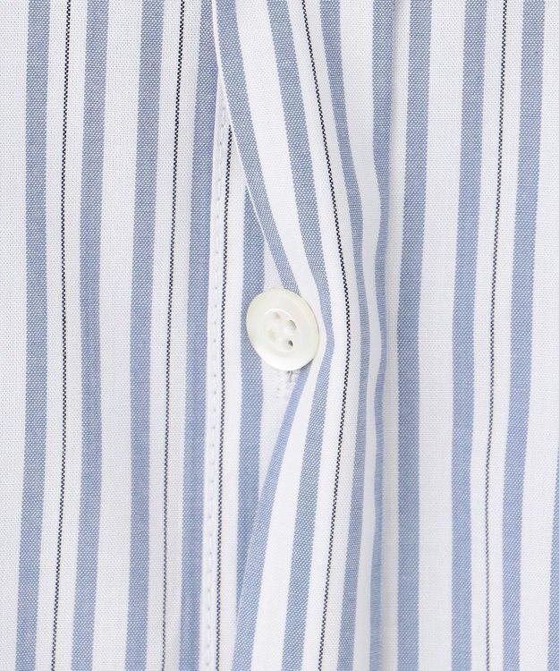 組曲 コットンレーヨンシャーティング ブラウス ブルーストライプ系1